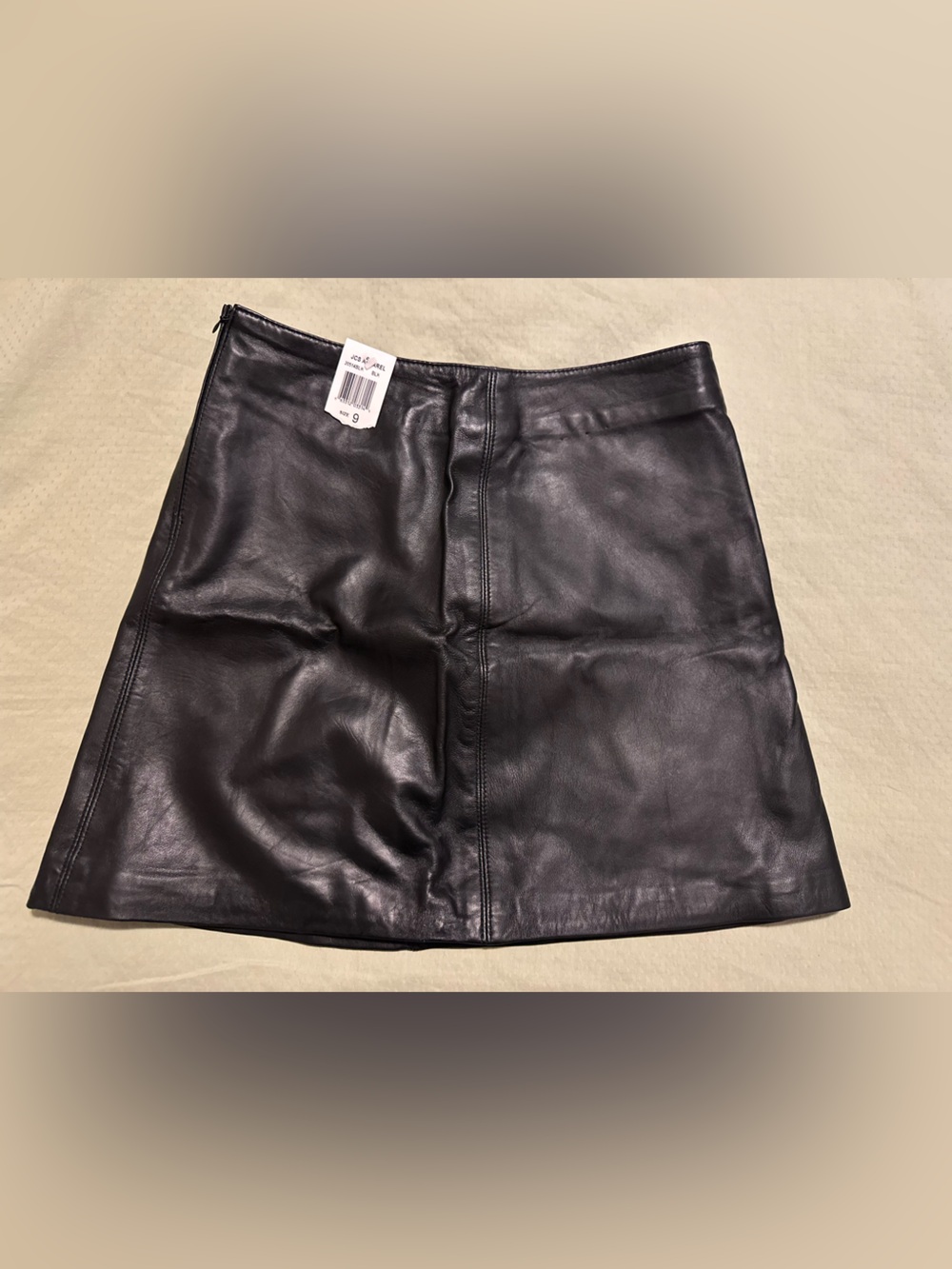 New With Tags Vintage Y2K Rampage Black Genuine Leather Mini Skirt